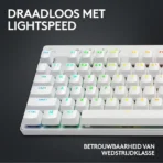 Logitech PRO X TKL LIGHTSPEED Gaming Keyboard | White US International Tactile 920-012148 | LIGHTSPEED Wireless | LIGHTSYNC RGB Lighting | 1ms Report Rate | Programmable Keys - Image 3