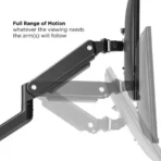 MXG BMA-36 Triple Montior Pole Mounted Premium Aluminum Spring-Assisted Monitor Arm - Image 2