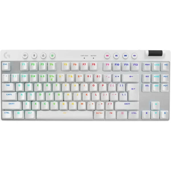 Logitech PRO X TKL LIGHTSPEED Gaming Keyboard | White US International Tactile 920-012148 | LIGHTSPEED Wireless | LIGHTSYNC RGB Lighting | 1ms Report Rate | Programmable Keys