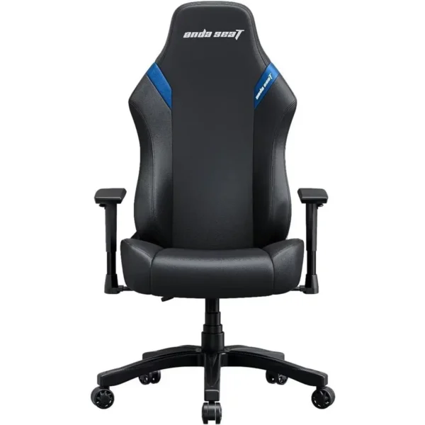 AndaSeat Luna Gaming Chair | Ergonomic Reclining, PVC Leather Computer Home Office Chair, Creative Rocking Function, Moulded Foam | Black and Blue